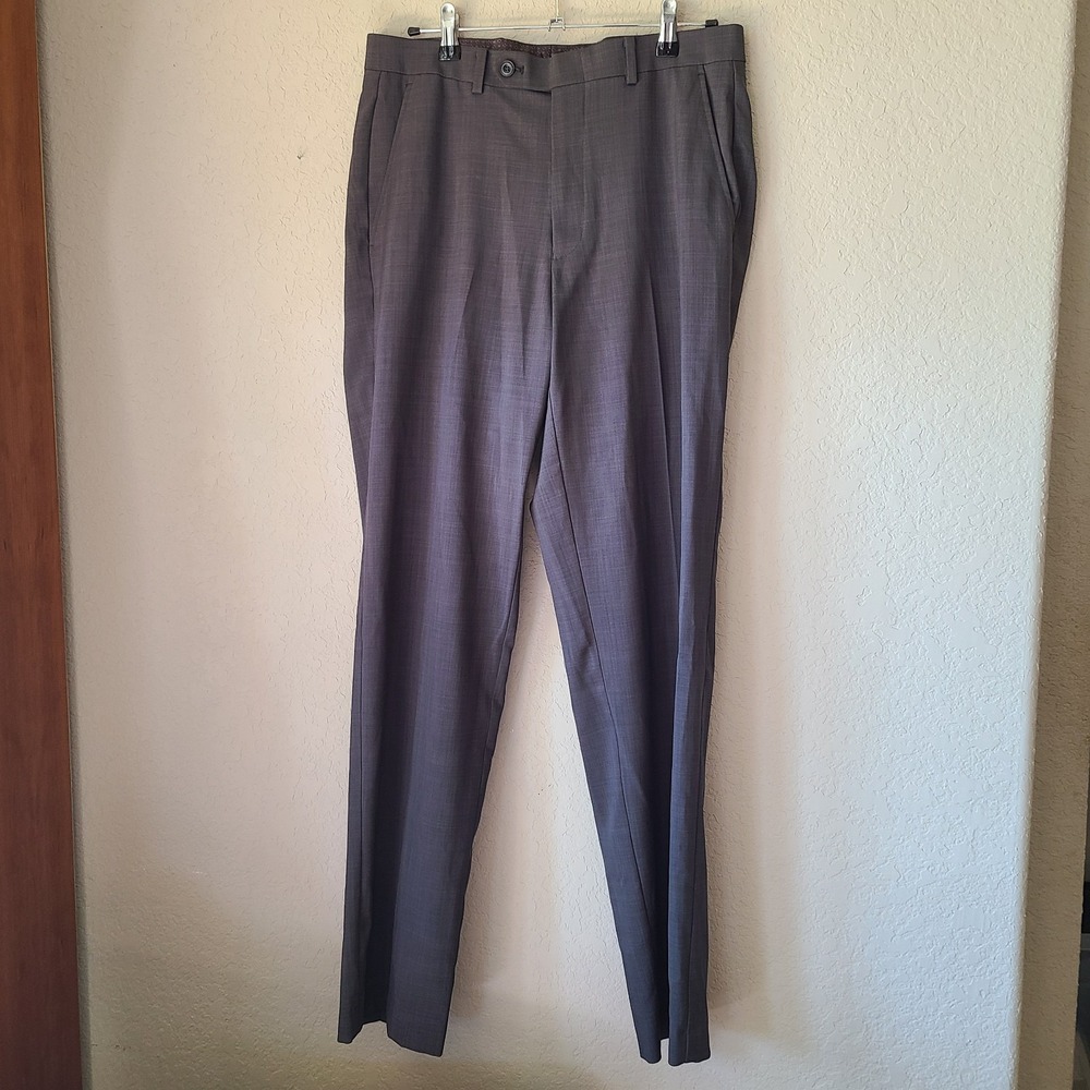 Michael Kors Mens Slacks Gray‎ Size 32x32 Dress Pants Polyester Blend